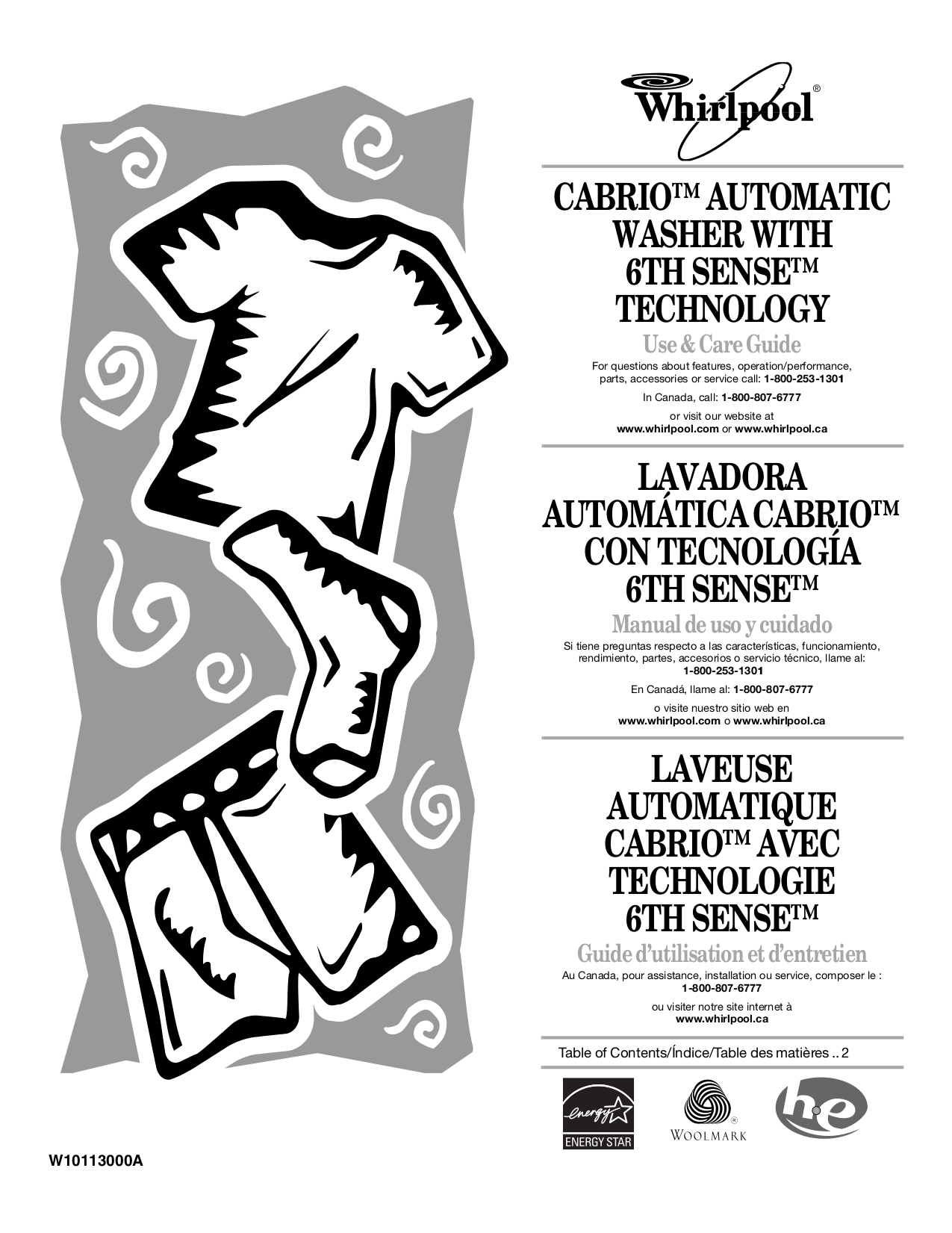 Download free pdf for Whirlpool WTW5700S Washer manual